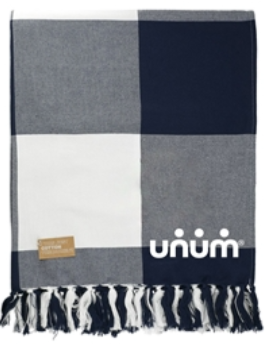Branded Field & Co 100% Organic Cotton Check Throw Blanket provided by Unum